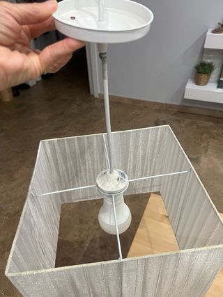 Lámpara de techo tela y plástico