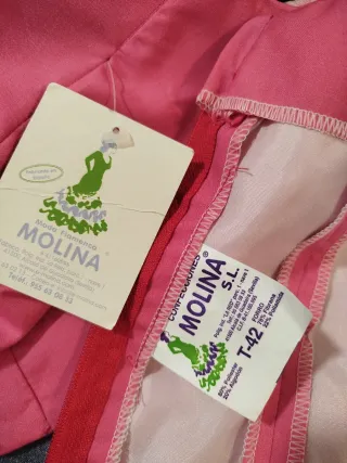 Traje de flamenca volantes lunares