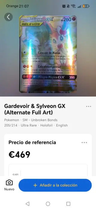 Carta Pokémon Gardevoir y Sylveon GX 260 HP