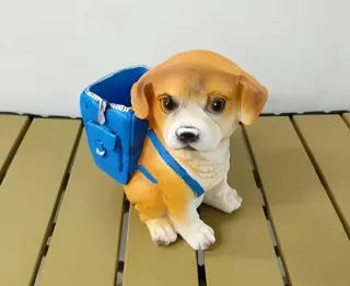 Portapenne cane salvadanaio con zainetto