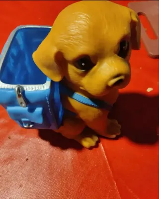 Portapenne cane salvadanaio con zainetto