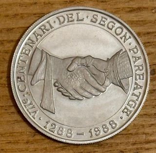 Andorra 25 Diners 1988 Plata 0.900
