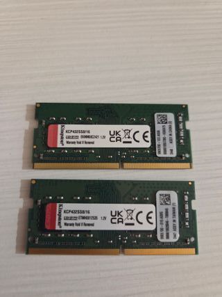 2x Kingston 16GB DDR4 SO-DIMM RAM