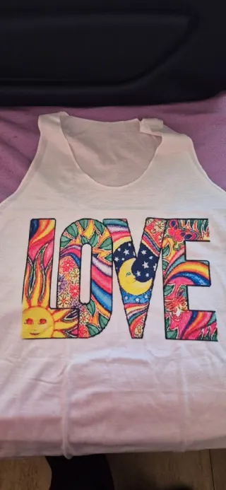 Camiseta Tirantes Mujer LOVE Multicolor