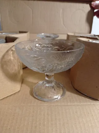 Copas vintage de helado de cristal