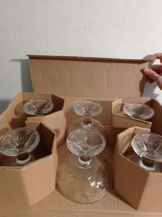 Copas vintage de helado de cristal