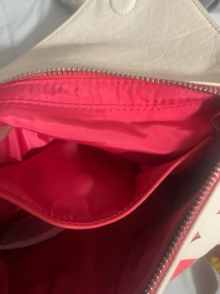 Bolso bandolera Desigual blanco y rojo