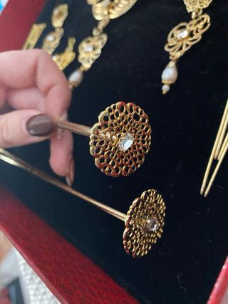 Aderezo Fallera Niña Dorado