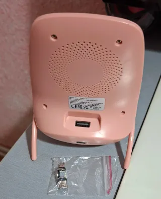 Cargador móvil inalámbrico rosa