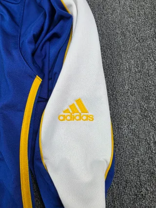 Chaqueta Adidas capucha retro azul