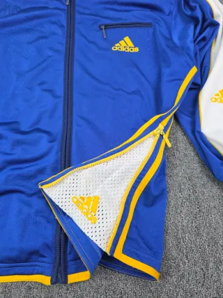 Chaqueta Adidas capucha retro azul