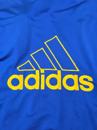 Chaqueta Adidas capucha retro azul