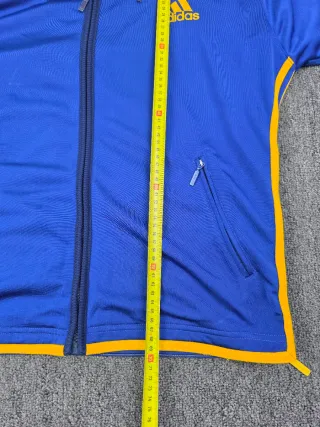 Chaqueta Adidas capucha retro azul