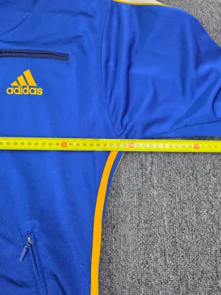 Chaqueta Adidas capucha retro azul