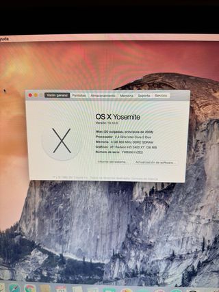 Imac Apple Blanco con teclado apple