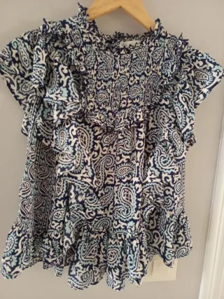 Blusa Sfera volantes paisley