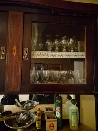 Aparador Chinero Antiguo Dos Cuerpos