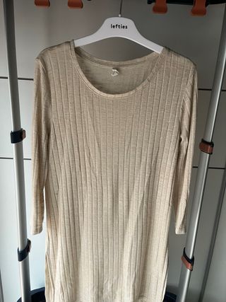 Jersey fino Stradivarius beige talla S