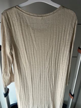 Jersey fino Stradivarius beige talla S