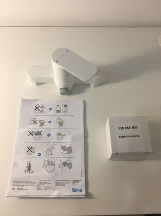 Grifo Ducha Monomando Blanco Mate Roca