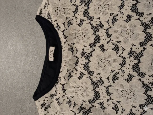 T-shirt OVS pizzo bianco anni 11/12