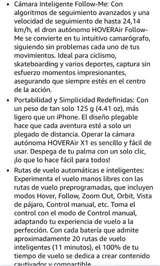 Dron HOVERAir X1 Blanco