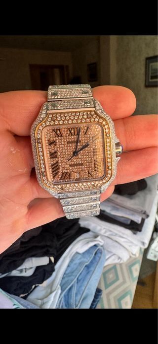 Cartier Santos XL Oro y Plata Diamantes 25Q 2020.