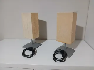 Lámparas de mesa beige y gris