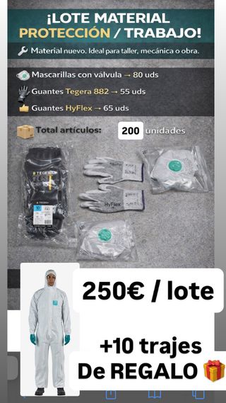 Lote Material Protección/Trabajo Guantes epi’s