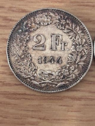 Lotto 2 Franchi Svizzeri Argento