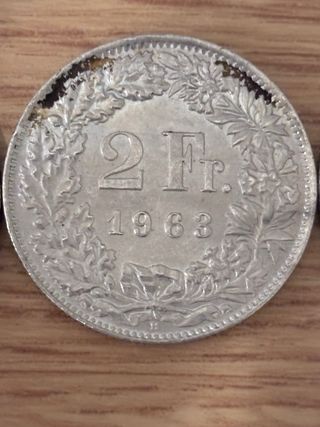 Lotto 2 Franchi Svizzeri Argento