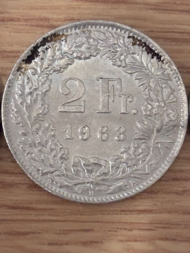 Lotto 2 Franchi Svizzeri Argento