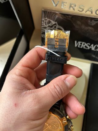 Reloj Versace Cronógrafo Negro y Dorado