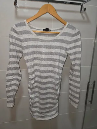 Jersey premamá H&M rayas plateadas Talla XS