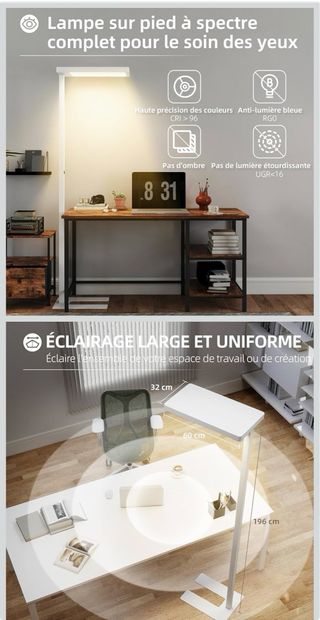 Lámpara de pie HOMCOM moderna