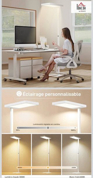 Lámpara de pie HOMCOM moderna