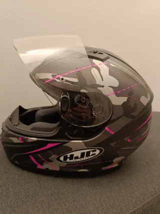 Casco Moto HJC Camuflaje Rosa Negro Nuevo