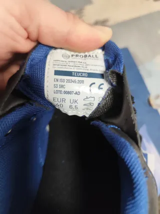 Zapatos de seguridad Proball negros y azules
