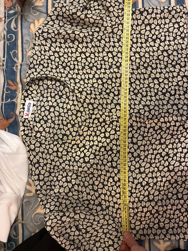 Camicia viscosa beige e nera taglia XXL