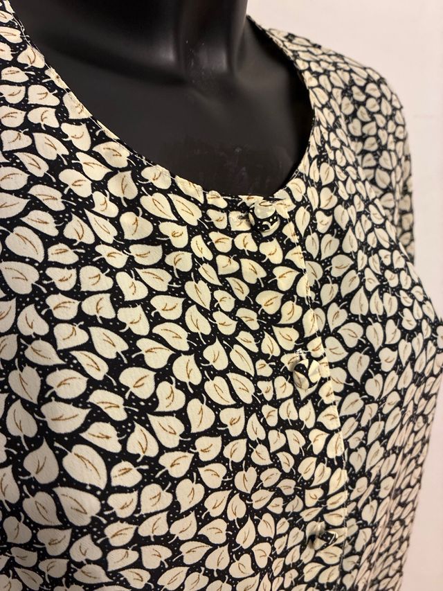 Camicia viscosa beige e nera taglia XXL
