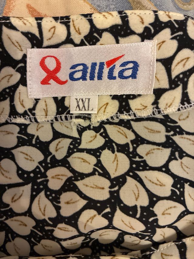 Camicia viscosa beige e nera taglia XXL