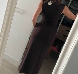 Vestido largo marrón