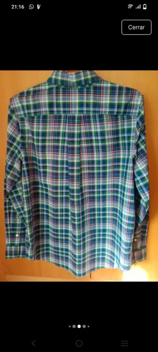 Camisa Ralph Lauren cuadros manga larga