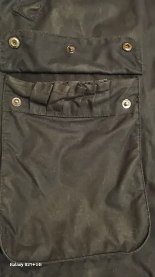 Parka Barbour Game Wax Azul