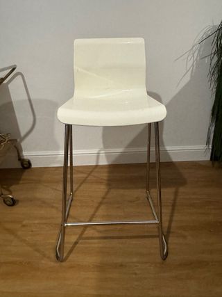 Taburete alto Ikea blanco 2 unidades