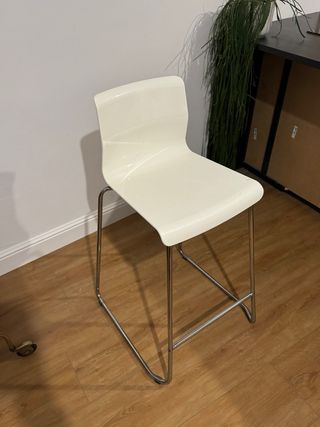 Taburete alto Ikea blanco 2 unidades