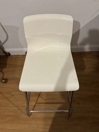 Taburete alto Ikea blanco 2 unidades