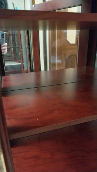 Vitrina de madera y cristal