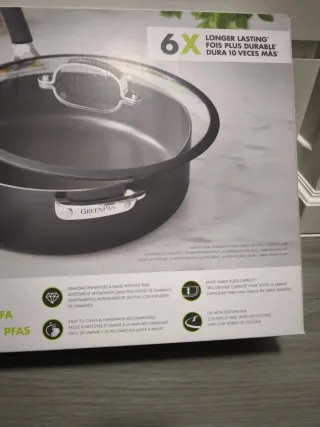 Sartén Saltear GreenPan 6.2L con Tapa