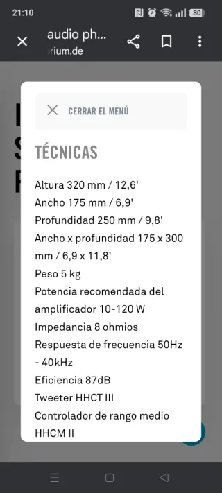 Altavoces Audio Physic Step 35